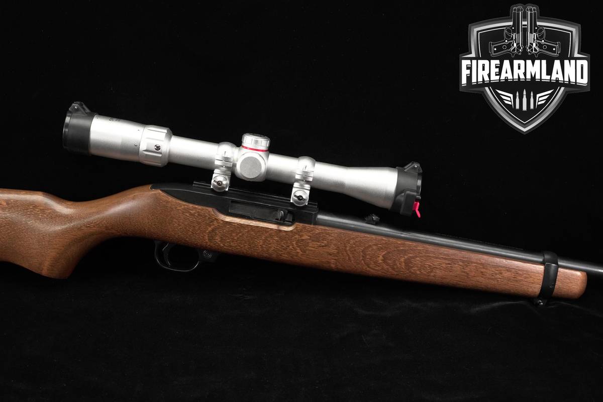 1997 Ruger 10/22 Carbine 22 LR 18.5" Blued & Hardwood Rifle +2 MAGS & OPTIC