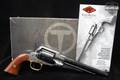 2021 Pietta-Taylor Model 1858 Remington Army Old Silver Engraved .44 BPM (Black Powder) Blued/White Steel/Brass in Excellent Condition Image 2