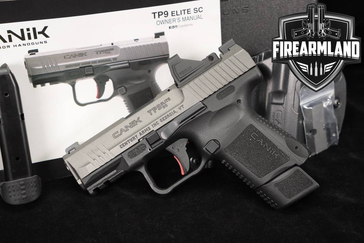 Canik TP9 Elite SC 9mm 3.6 TP 9 +2 MAGS, ORIG CASE, VIRIDIAN OPTIC, HOLSTER