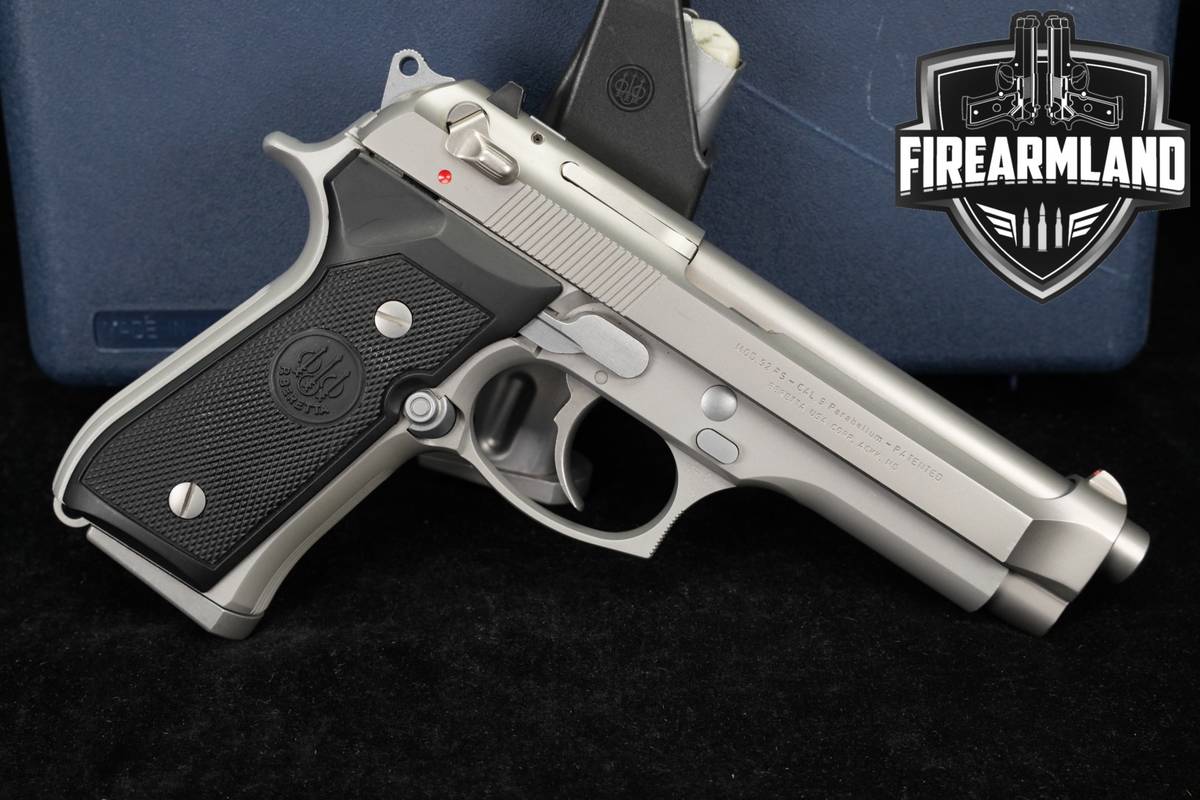 PRE-BAN 1993 Beretta 92FS Inox Ghost 9mm Stainless 92 FS +2 MAGS, ORIG CASE