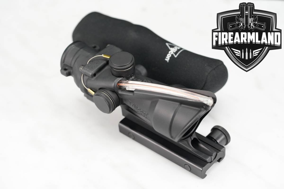 Trijicon ACOG 4x32 5.56mm NATO .223 Rem BDC/FT- Red Chevron BAC Reticle