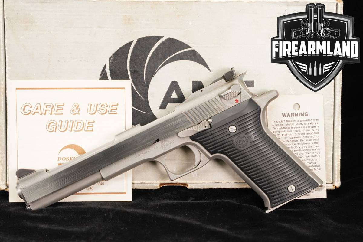 1993 AMT AutoMag II 22 WMR 6" Stainless 2 +ORIG BOX