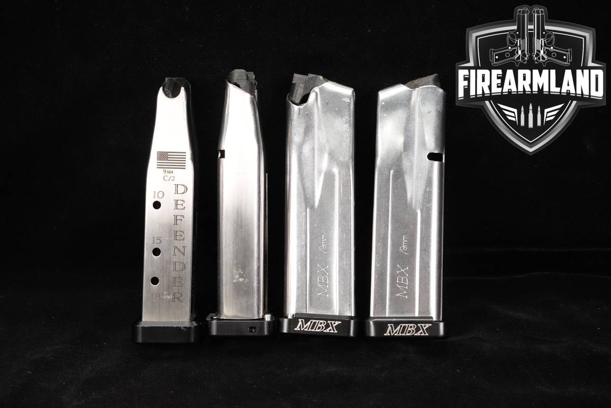 FOUR (4) MBX Extreme Defender Carry Staccato C2 18 Round Magazines 9mm Mags