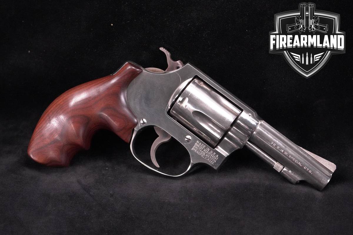 1960's Smith & Wesson S&W Model 36 38 Special 3.0" Nickel No Dash DA/SA