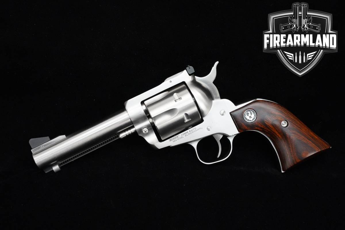 Ruger Blackhawk New Model 10mm/40 S&W 4.75" Satin Stainless Ruger-Blackhawk