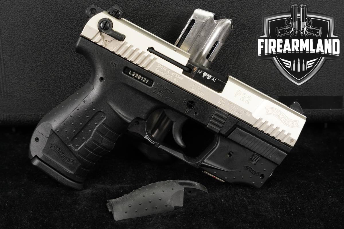Walther P22 Smith & Wesson Import 22LR Two-Tone Silver & Black DA/SA P-22