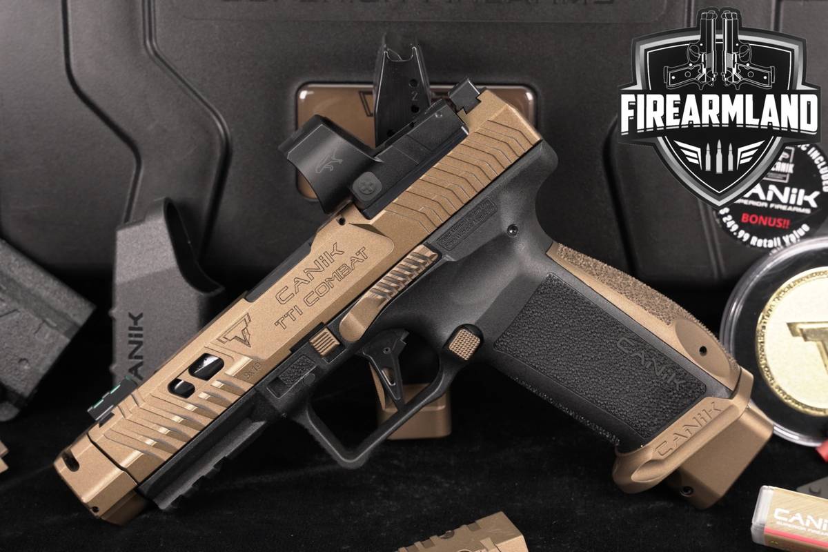 Canik TTI Combat 9mm CERAKOTE COMP +2 MAGS, ORIG CASE, MECANIK OPTICS