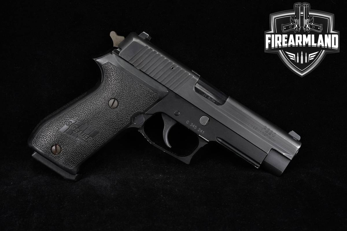 Sig Sauer P220R (Rail) 45 ACP 4.4" P-220 +5 MAGS, ORIG CASE & HOLSTER