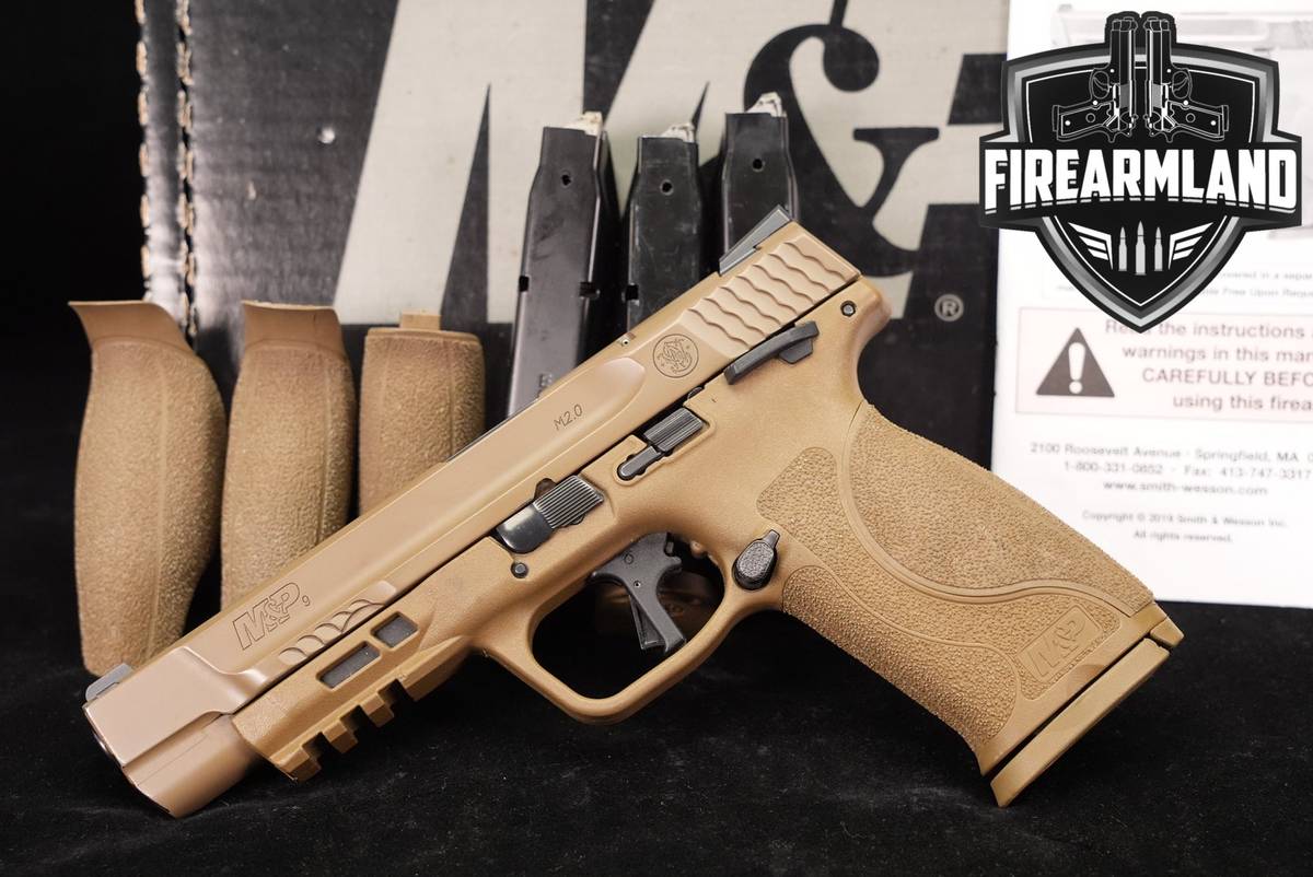 Smith & Wesson M&P9 M2.0 FS TS S&W 9mm 5" FDE M&P-9 +4 MAGS, ORIG CASE