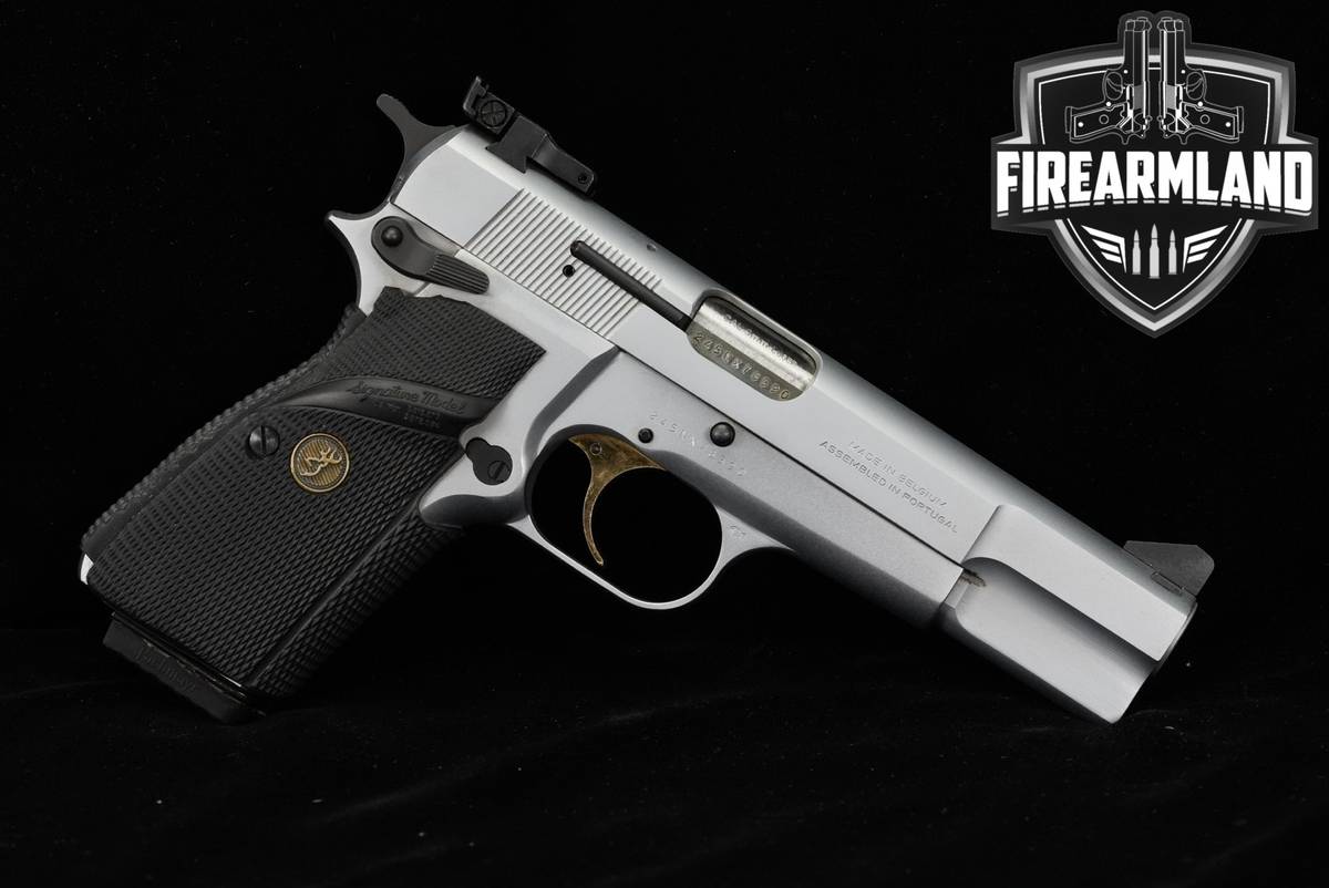 1993 Browning Hi-Power Mark III, Silver Chrome 9mm 4.6" Mk 3