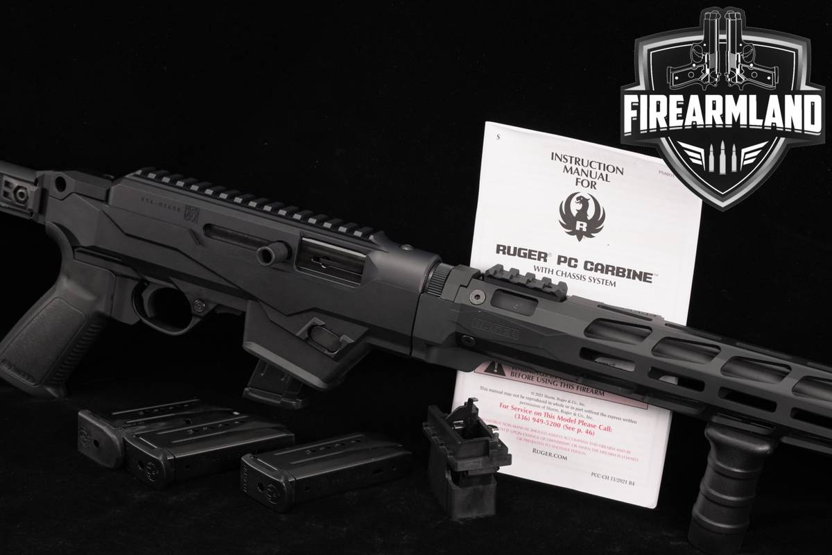 Ruger PC Carbine Chassis System 9mm 16" THREADED +4 MAGS