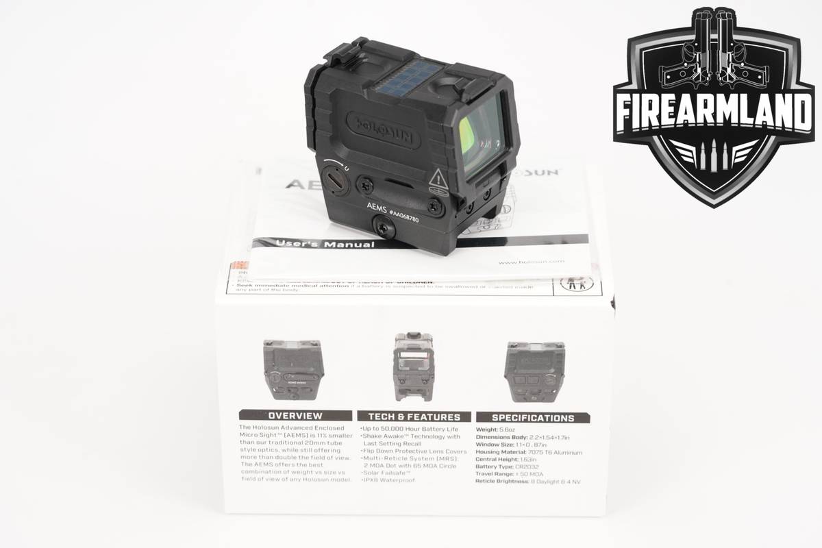Holosun AEMS-RD 2 MOA Dot & 65 Circle Red Sight Advanced Enclosed Micro