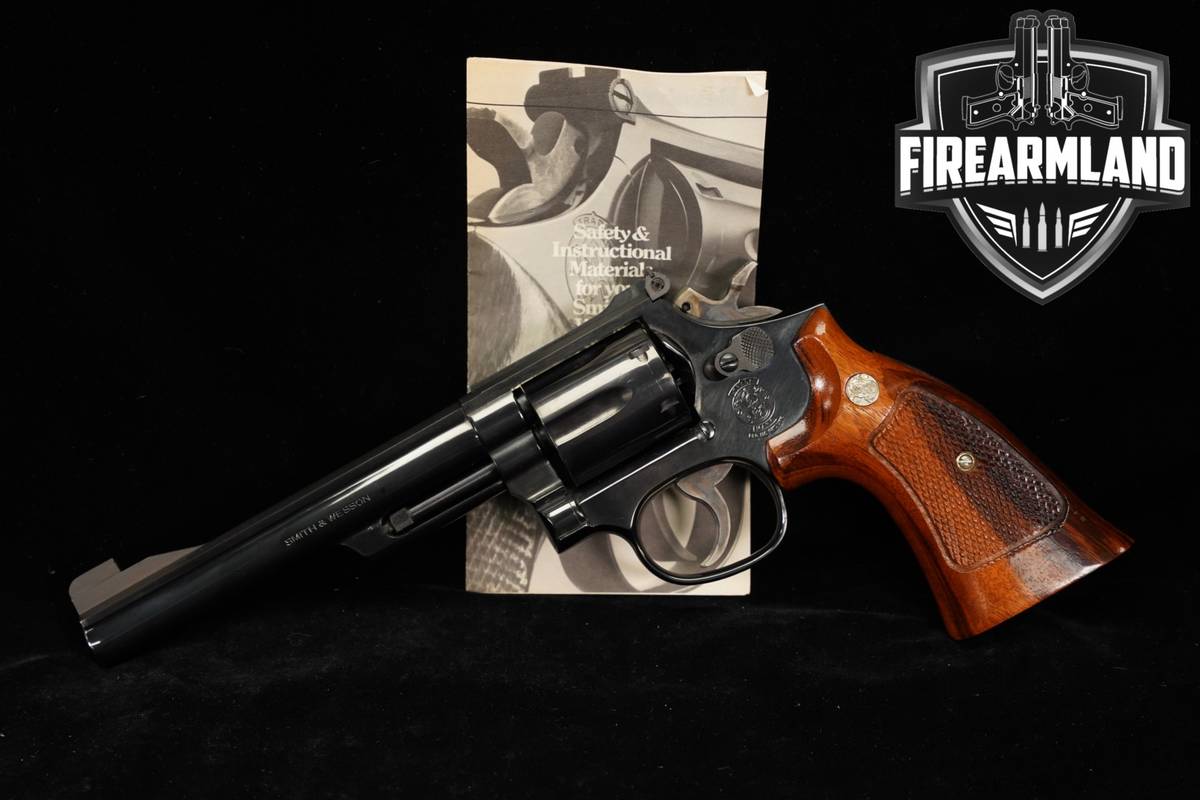 1986 Smith & Wesson Model 19-5 357 Magnum S&W 6" High Polish Blue DA/SA