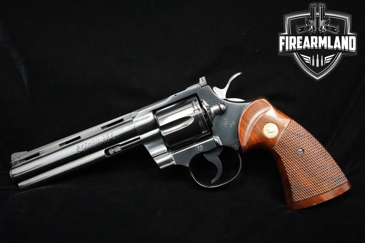 VERY CLEAN 1981 Colt Python 357 Magnum 6" Blued Colt VENT RIB +ORIG BOX