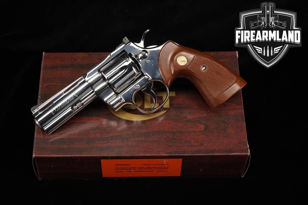 VINTAGE BEAUTY! 1984 Colt Python 357 Magnum 4" Stainless Colt-Python 357MAG