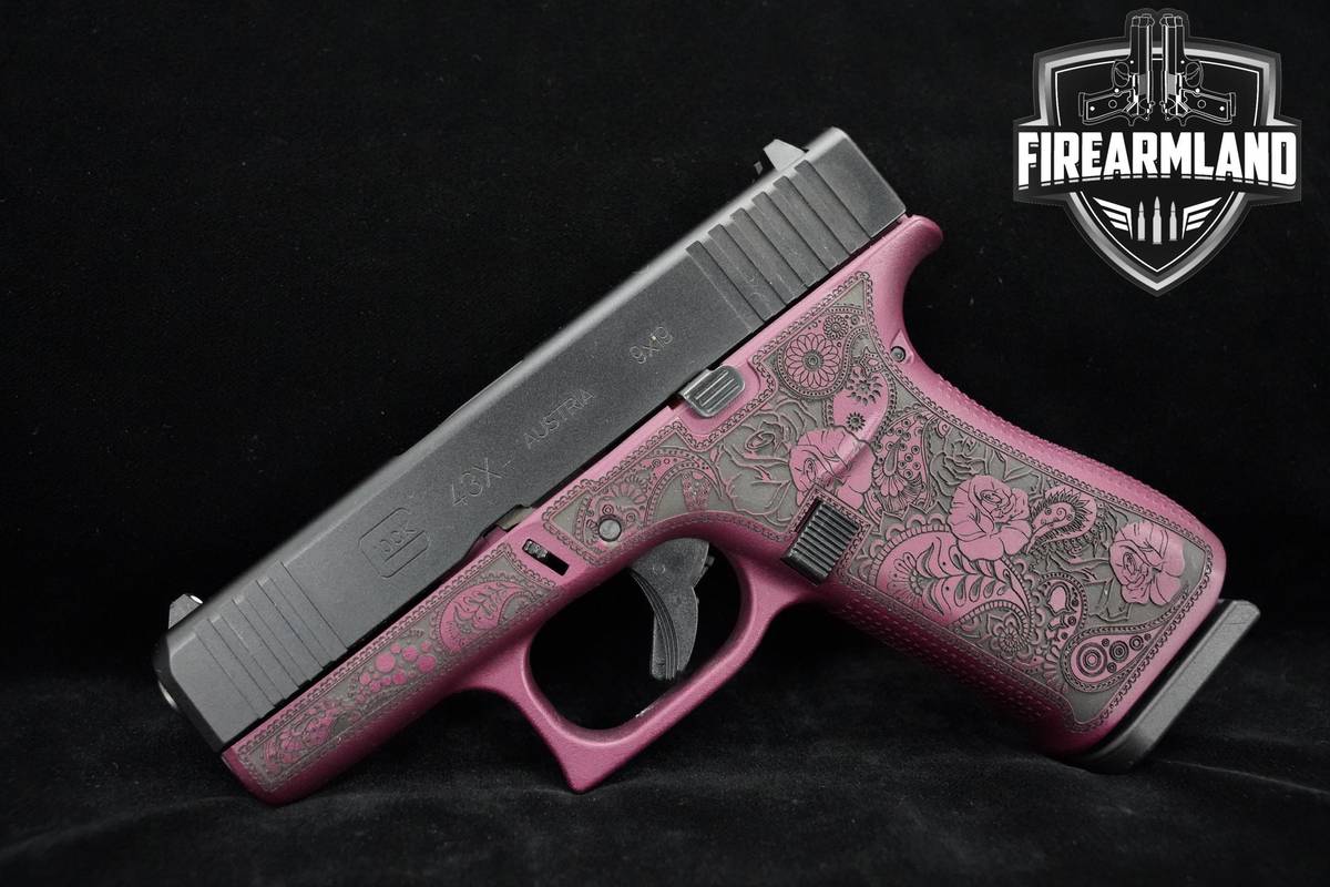 Glock 43X Paisley Black Cherry 9mm 3.4" G43X G43 X +2 MAGS & ORIG CASE