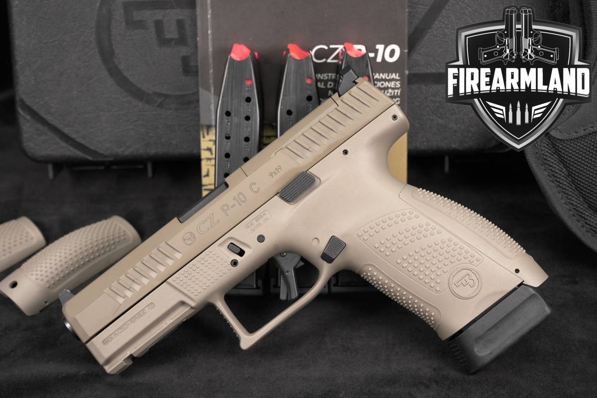 CZ P-10 C Optics-Ready 9mm FDE P10C P10 +4 MAGS, ORIG CASE & HOLSTER