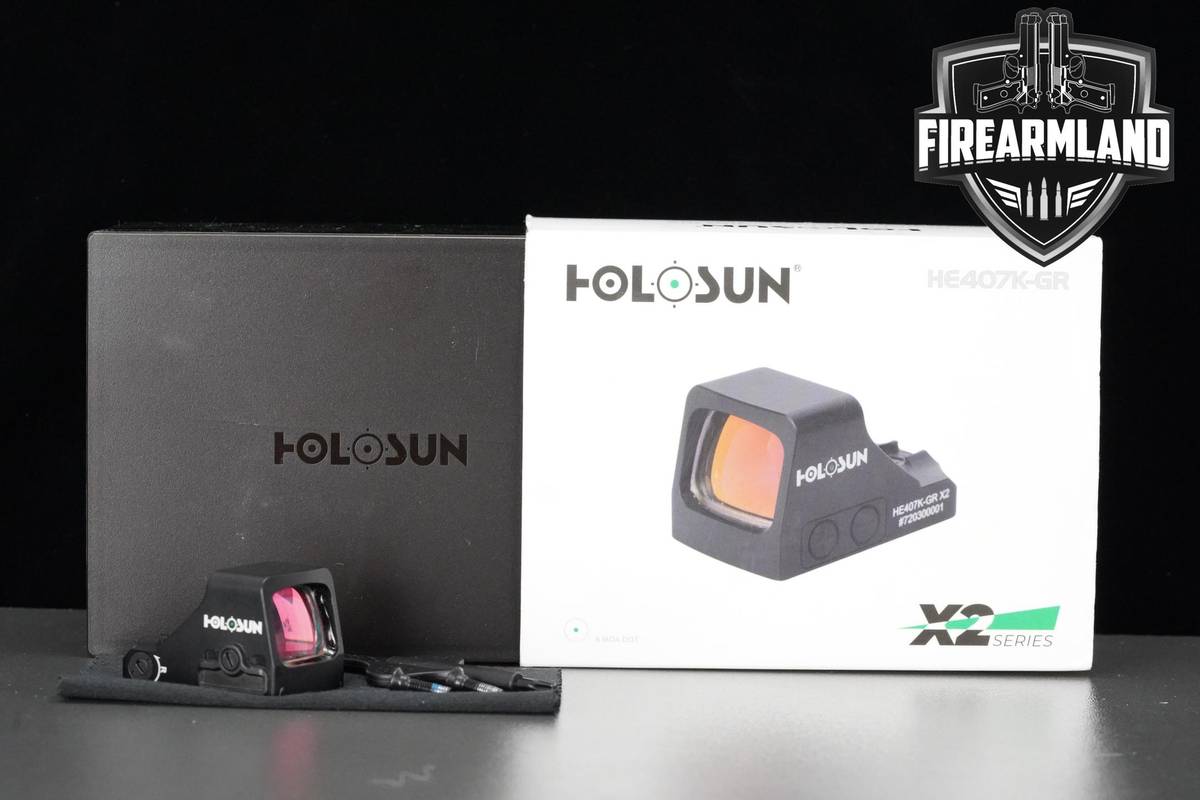 Holosun HE407K-GR X2 Green 6 MOA Dot Holosun-HE407K-GR X2 +ORIG BOX & OPTIC