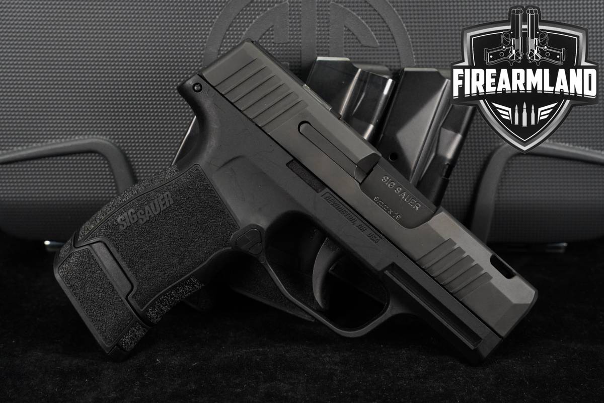 Sig Sauer P365 SAS-C 9mm 3.1 P 365 PORTED SLIDE & BARREL +4 MAGS, ORIG CASE