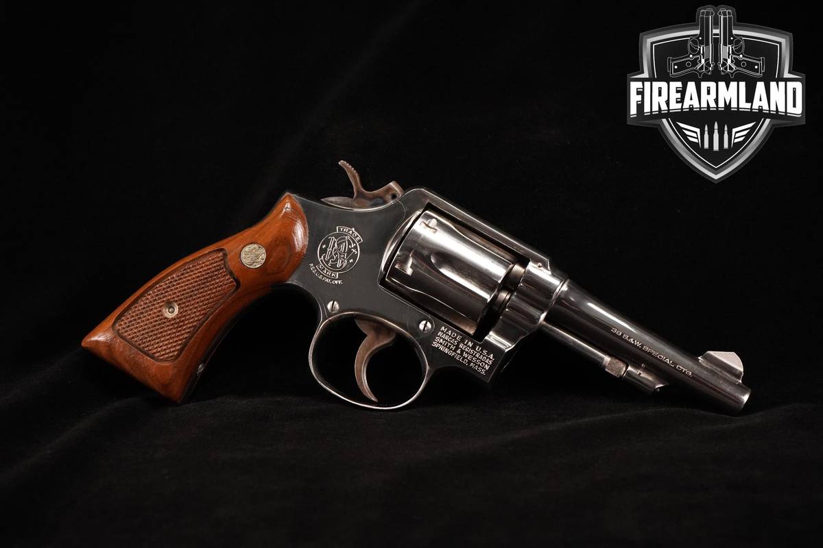 1971-1972 Smith & Wesson S&W Model 10-5 Military Police 4.0" Nickel K Frame