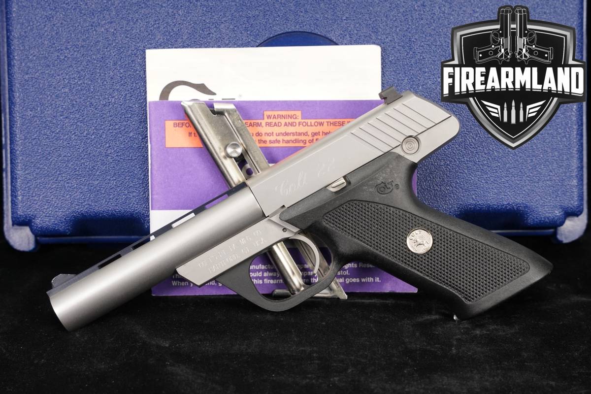 1994 Colt .22 PISTOL Cadet 22LR 4.5" Two-Tone Stainless +2 MAGS & ORIG CASE