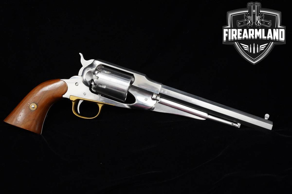 1989 F.lli Pietta Remington Model 1858 Army 44 BPM 8" Stainless Steel