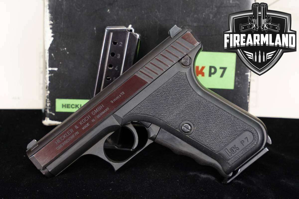 1980 Heckler & Koch H&K HK P7 PSP 9mm 4.13" Blued Pistol +2 MAGS & ORIG BOX
