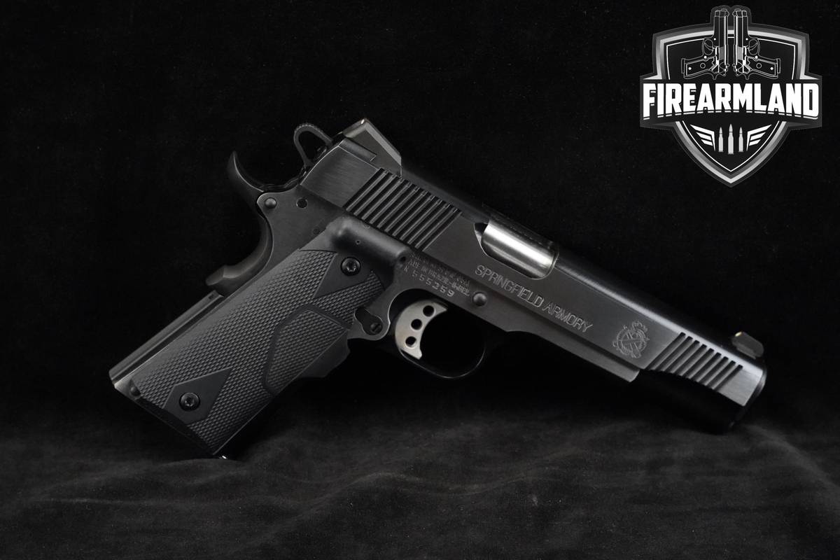 Springfield Armory 1911-A1 Loaded Blackened Stainless 5" 1911A1 +ORIG CASE