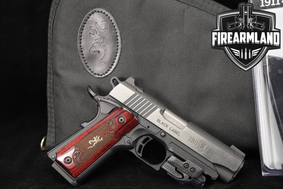 Browning 1911-380 Black Label Medallion Pro Compact Railed 380ACP +CT LASER