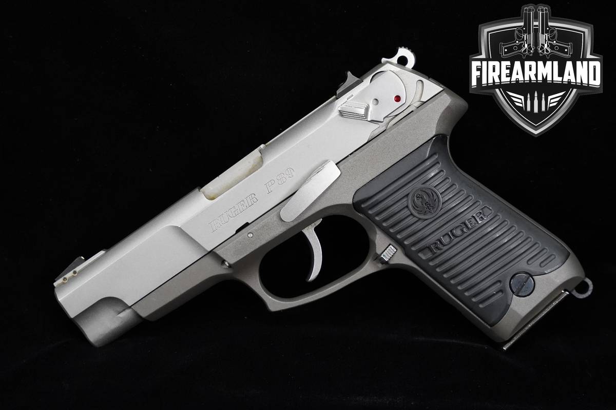 1994 Ruger P89 K Stainless 9mm 4.5" P-89 +2 MAGS, ORIG CASE & HOLSTER