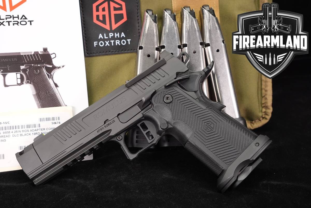 Alpha Foxtrot AF1911 Romulus COMP 9mm OR AF-1911 4.5" +5 MAGS & ORIG CASE