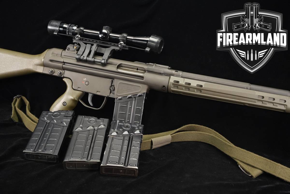 PRE-BAN 1989 FMP XG3S 308 Winchester 18" Black & OD Green G3 HK +4 MAGS