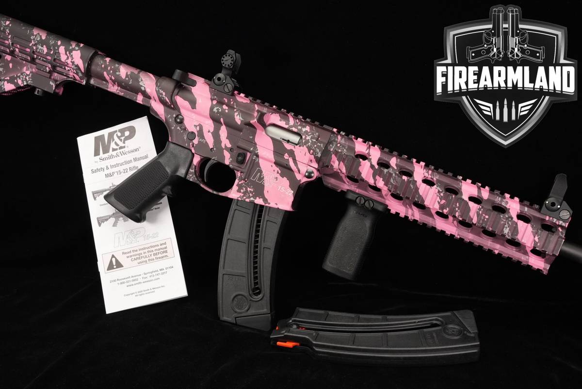 Smith & Wesson M&P15-22 22LR AR-15 AR15 S&W M&P 1522 Pink Camo +2 MAGS