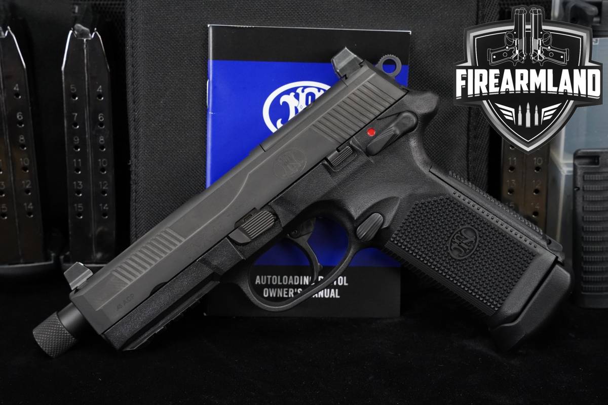 FN FNX-45 Tactical 45ACP Optics-Ready FNX45 THREADED +4 MAGS & ORIG CASE