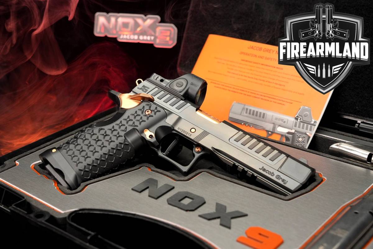 Jacob Grey NOX 9 9mm 5" NOX9 1911 2011 +4 MAGS, ORIG CASE, TRIJICON OPTICS