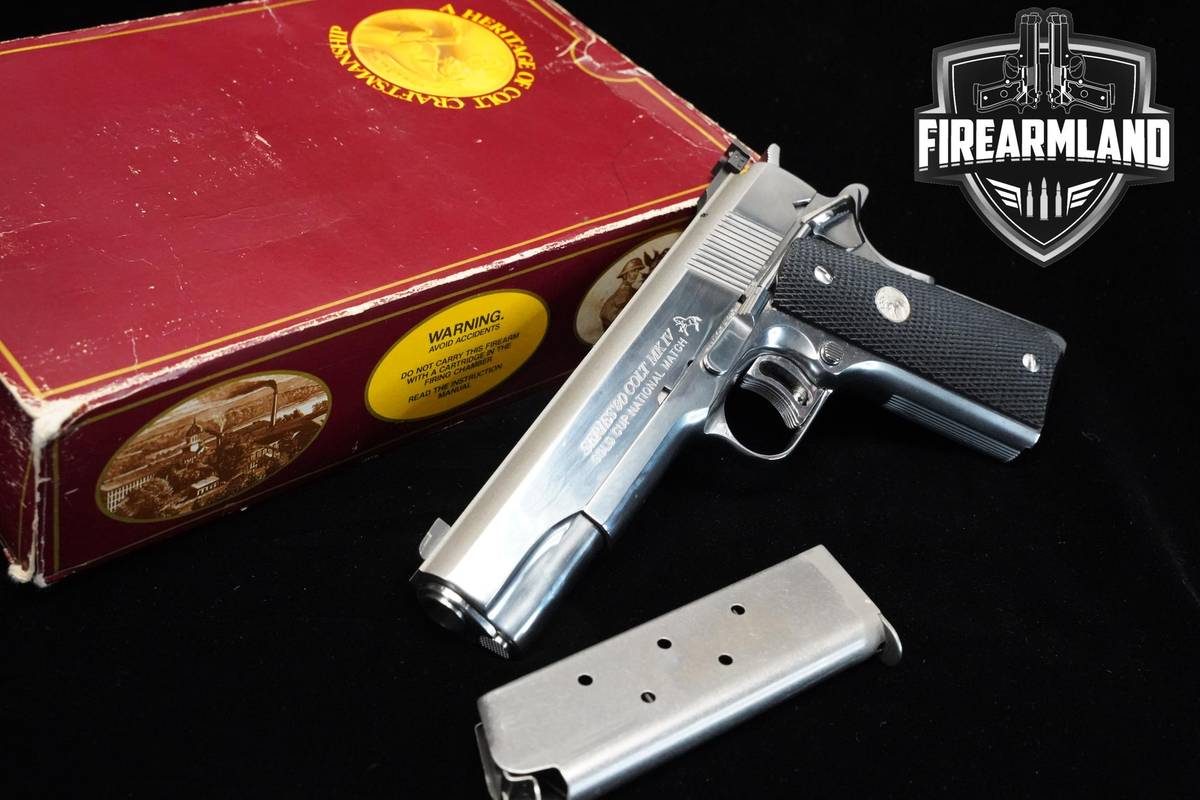 1988 Colt Gold Cup National Match Mk IV Series 80 45 ACP 5" Colt +ORIG BOX
