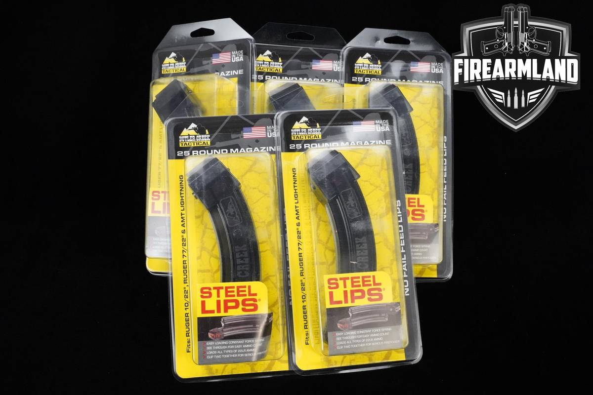 5 MAGS Ruger 10/22 25rd Butler Creek Tactical Steel Lips Magazine 22LR