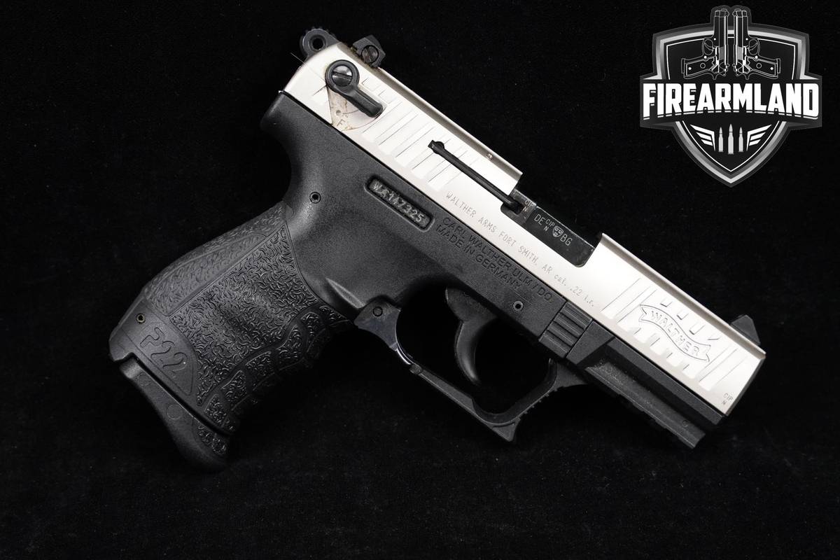 GERMAN MADE Walther P22 CA 22LR 3.42" Two-Tone Nickel P-22 +2 MAGS