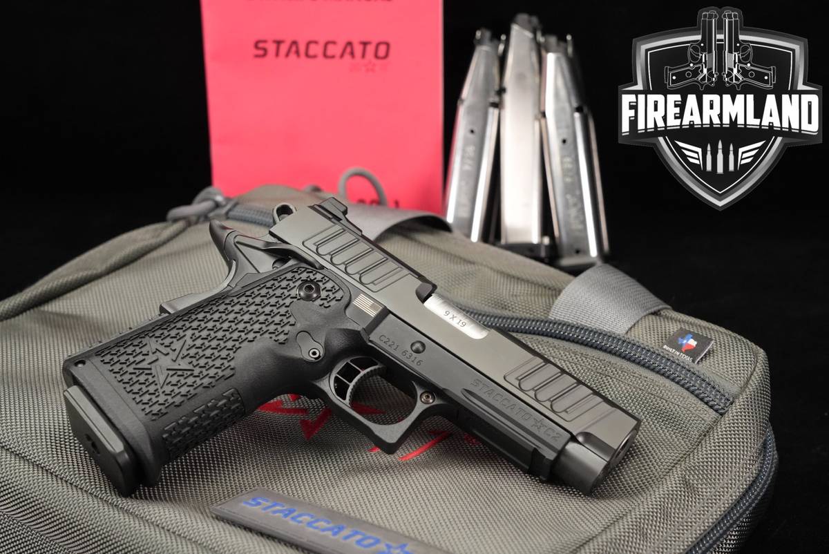 Staccato C2 DPO 9mm Optics-Ready STI 1911 2011 +4 MAGS & ORIG CASE