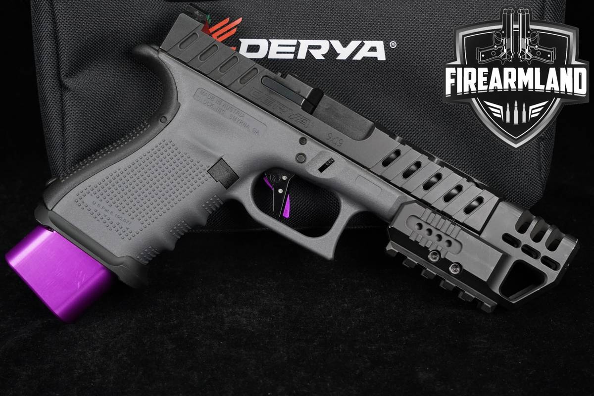 UPGRADES! Glock 19 Gen4 DERYA DY9 COMP G19 Gen 4 9mm 2 MAGS, SOFT+HARD CASE