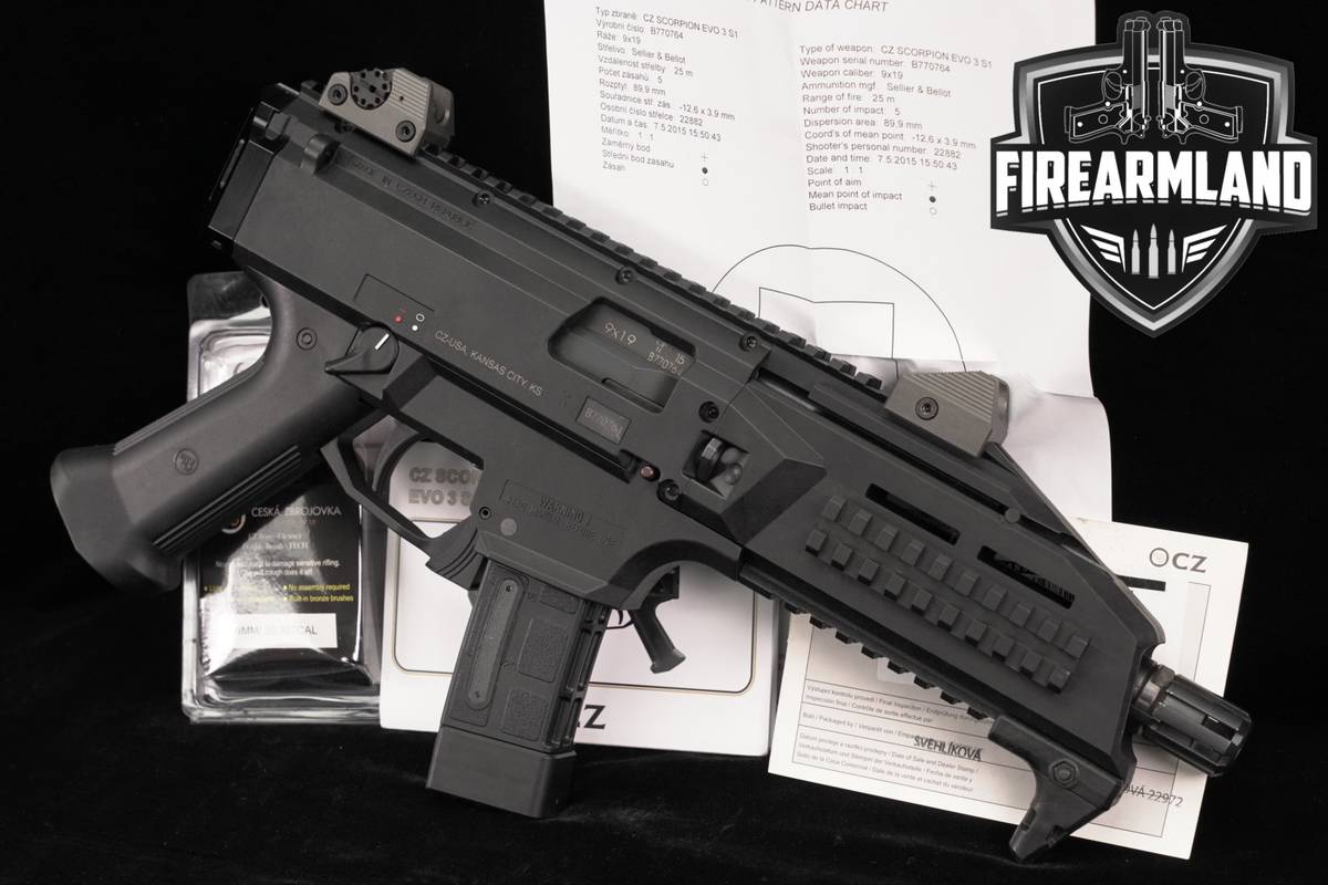 CZ Scorpion EVO 3 S1 9mm 7.72" THREADED