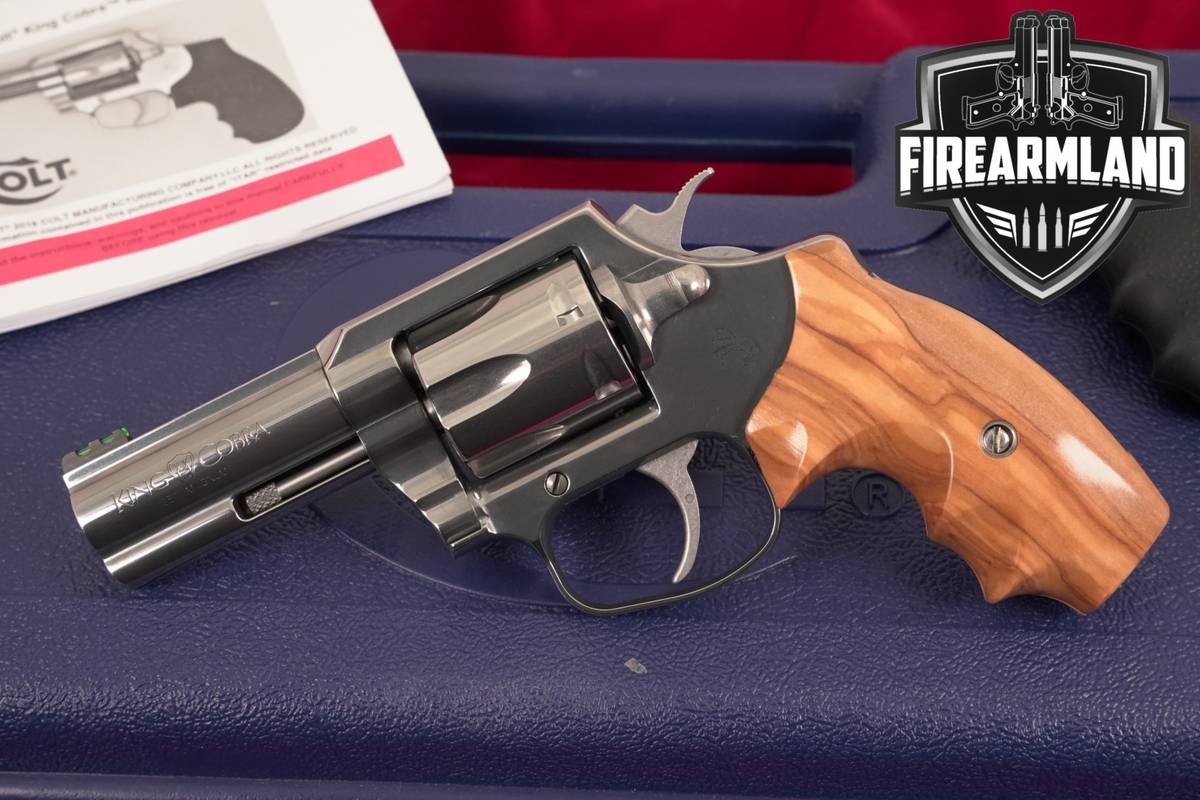 Colt KING COBRA 357 Magnum 3" Polished Stainless Snake Gun +ORIG CASE