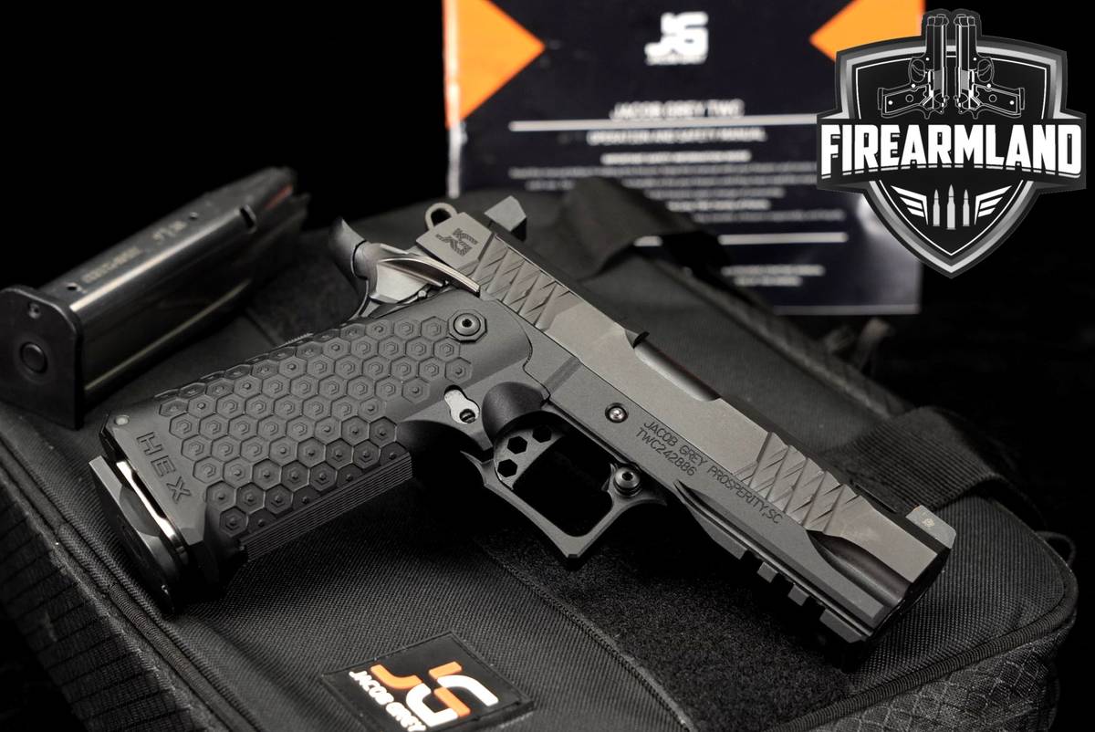 Jacob Grey TWC Hex 9mm Optics-Ready 1911 2011 PORTED +2 MAGS, CASE