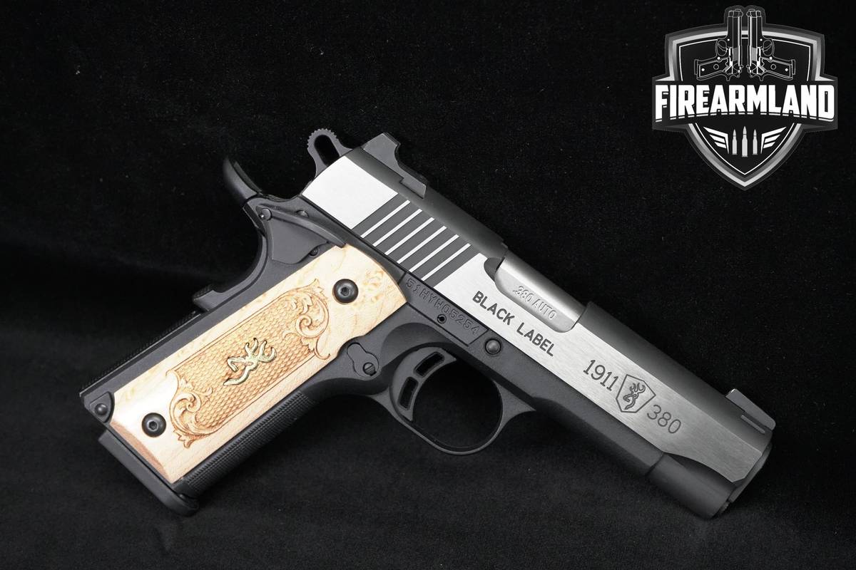 Browning 1911-380 Black Label 380ACP Two-Tone Stainless +2 MAGS & ORIG CASE