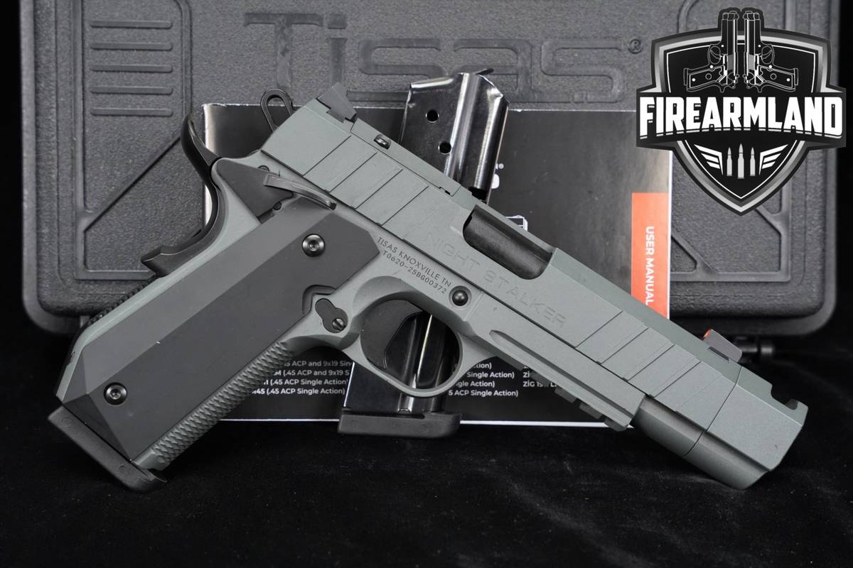 Tisas 1911 Night Stalker Commander 9mm Grey TRI-TOP +2 MAGS, ORIG CASE
