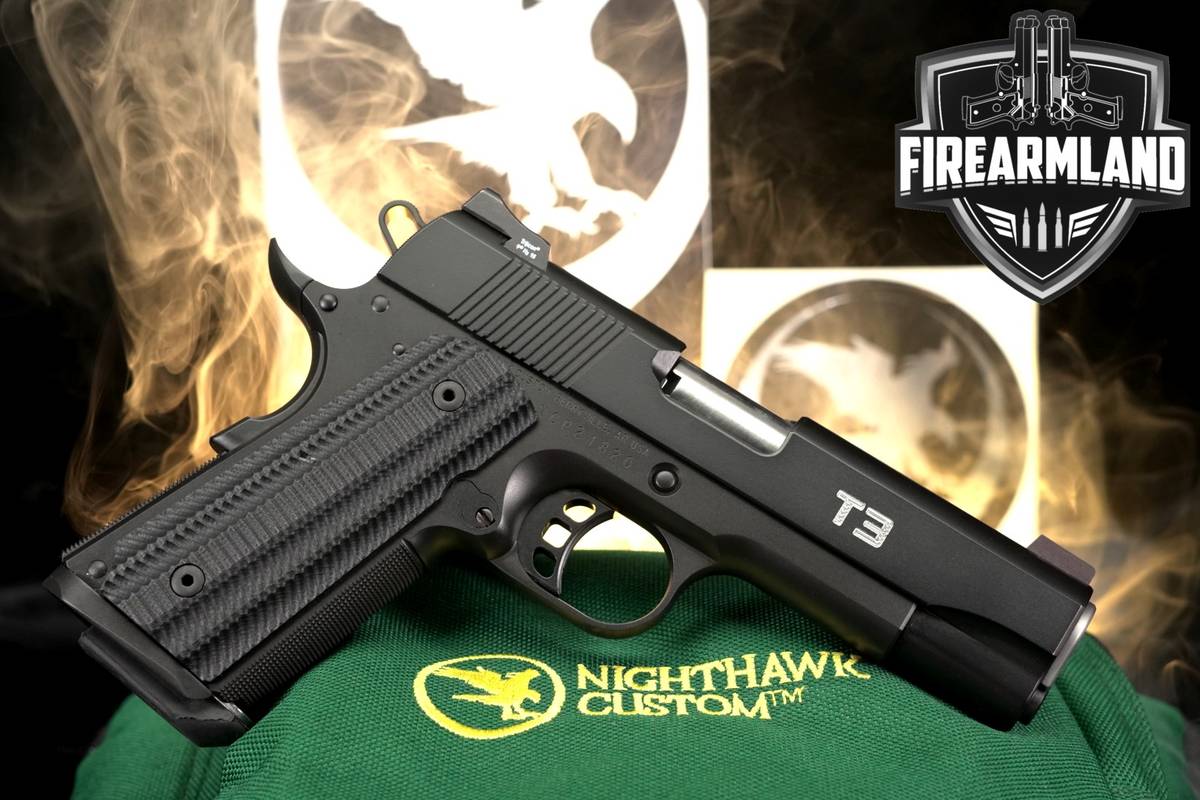 Nighthawk Custom T3 9mm 1911 4.25" Stainless Flat-Top Trijicon +ORIG CASE