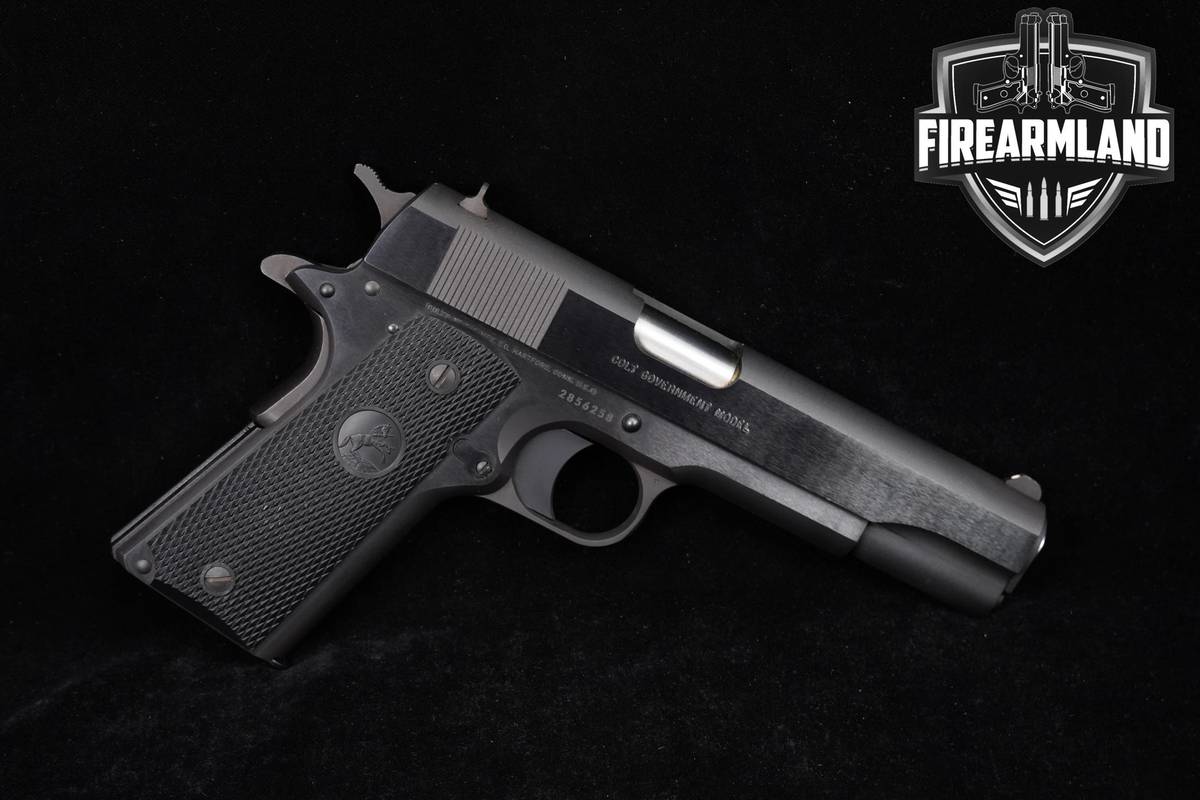 Grips, Colt Government Model 1991 Series 45 ACP 1911 5" Pistol +ORIG CASE