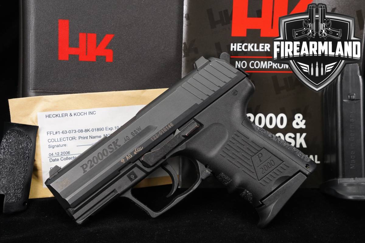 Heckler & Koch P2000SK V3 H&K 40 S&W 3.26 P 2000 DA/SA +2 MAGS & ORIG CASE