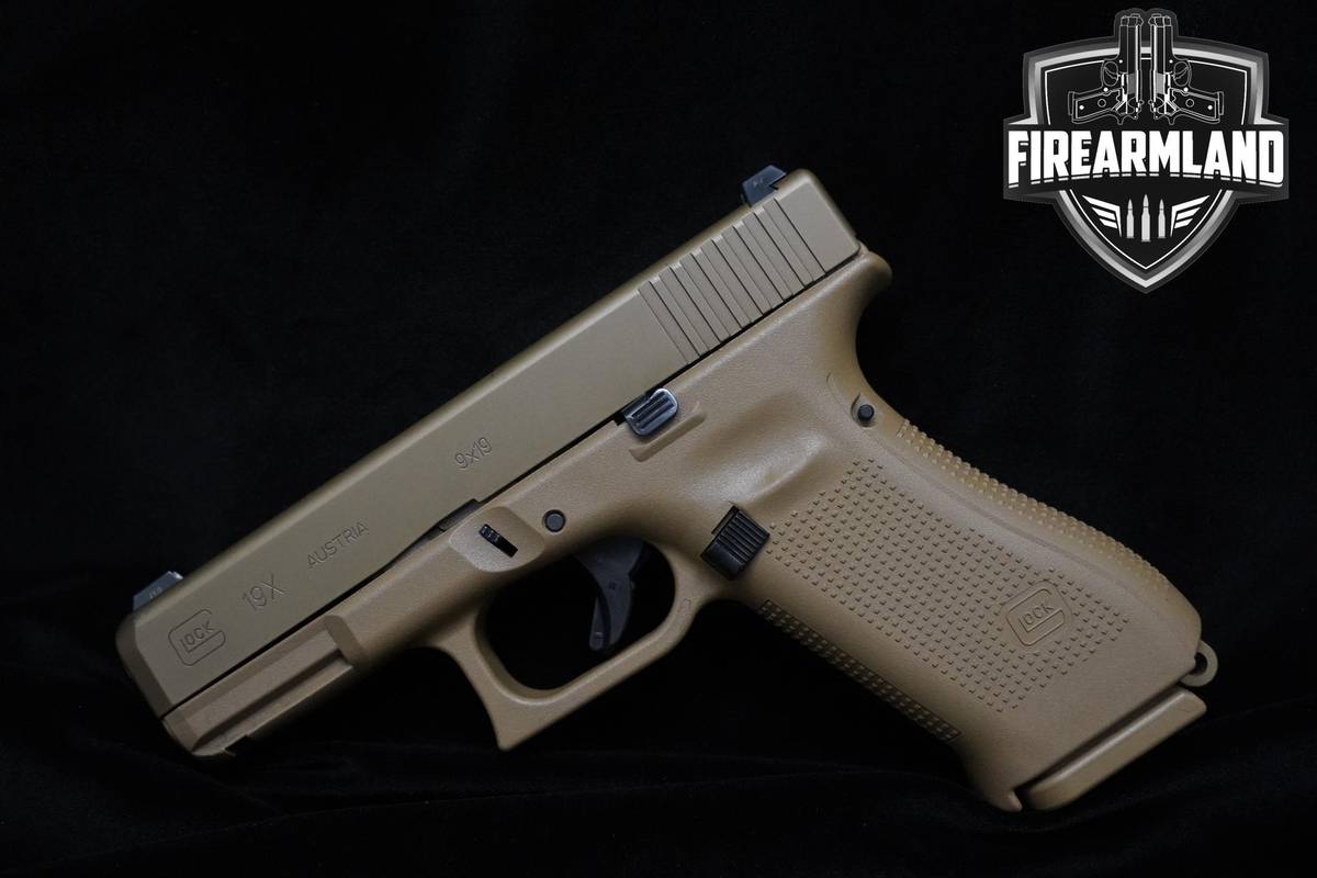 Glock 19X 9mm 4.02" Coyote nPVD Glock-19X G19X Crossover 3 MAGS & ORIG CASE