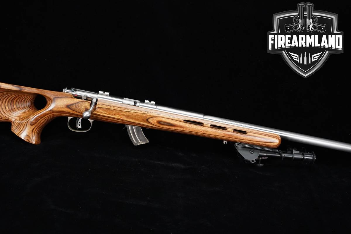Savage Arms Mark II BTVS 22LR 21" Stainless & Laminated Wood